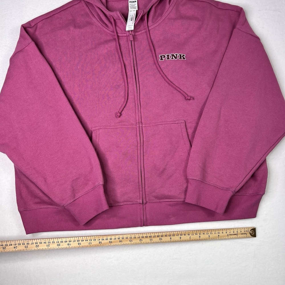 Victoria's Secret PINK Zip Up Hoodie NWT P Logo Size XXL - Picture 8 of 10
